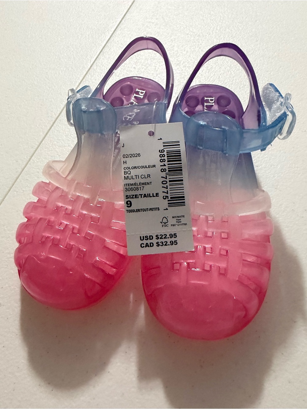 The Children's Place Pink to Purple Ombre Jelly Sandals